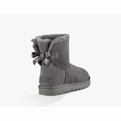 Botas UGG Mini Bailey Bow II Mulher Cinzentas | PT-JWXSG